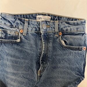 Zara Women's Blue Straight Leg Jeans